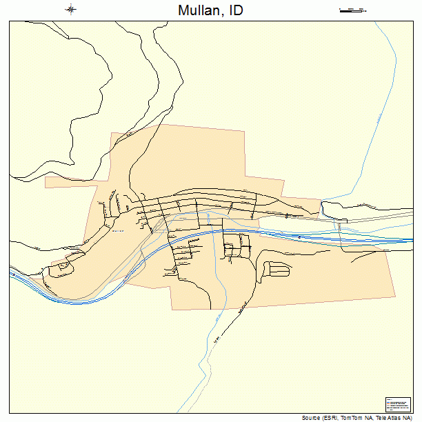 Mullan, ID street map