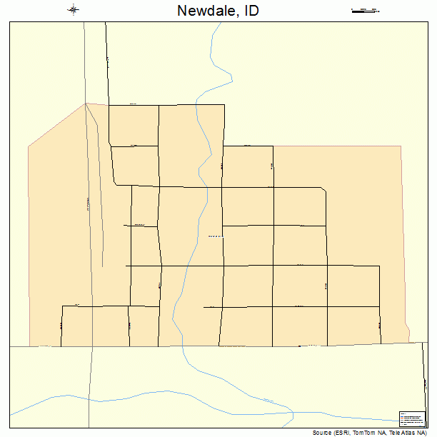 Newdale, ID street map