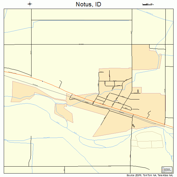 Notus, ID street map