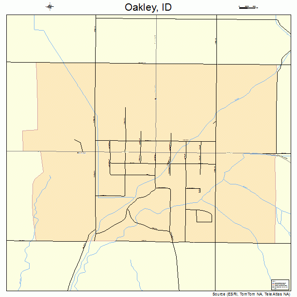 Oakley, ID street map