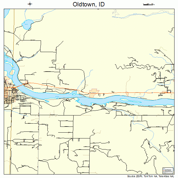 Oldtown, ID street map