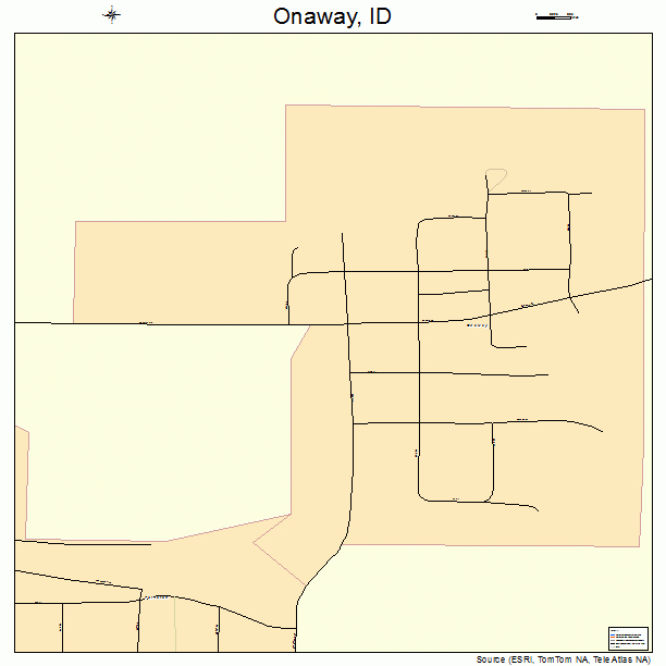 Onaway, ID street map