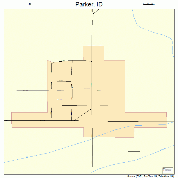 Parker, ID street map