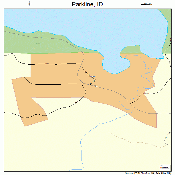 Parkline, ID street map