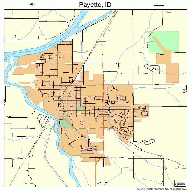 Payette, ID street map