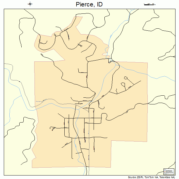 Pierce, ID street map