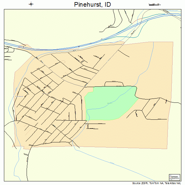 Pinehurst, ID street map