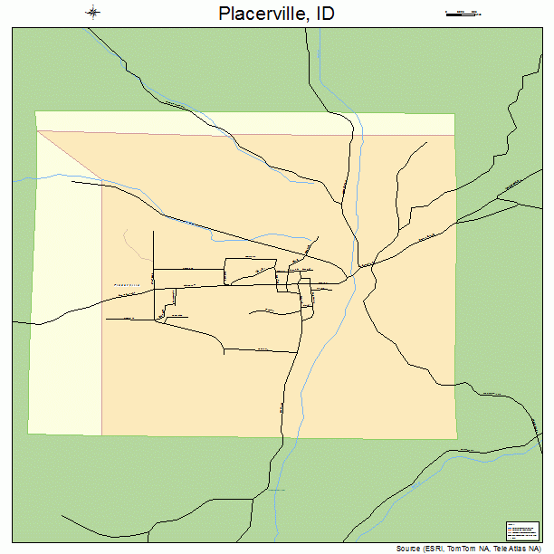 Placerville, ID street map