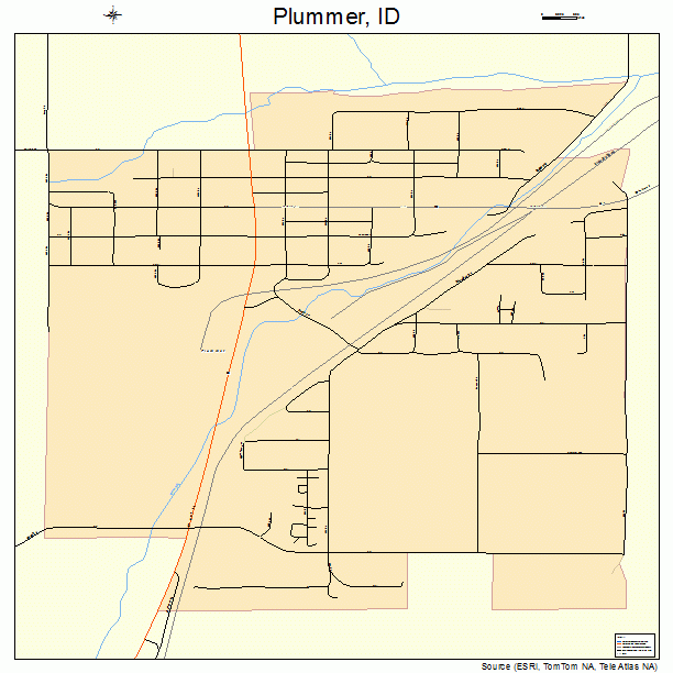 Plummer, ID street map