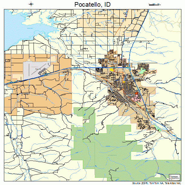 Pocatello, ID street map