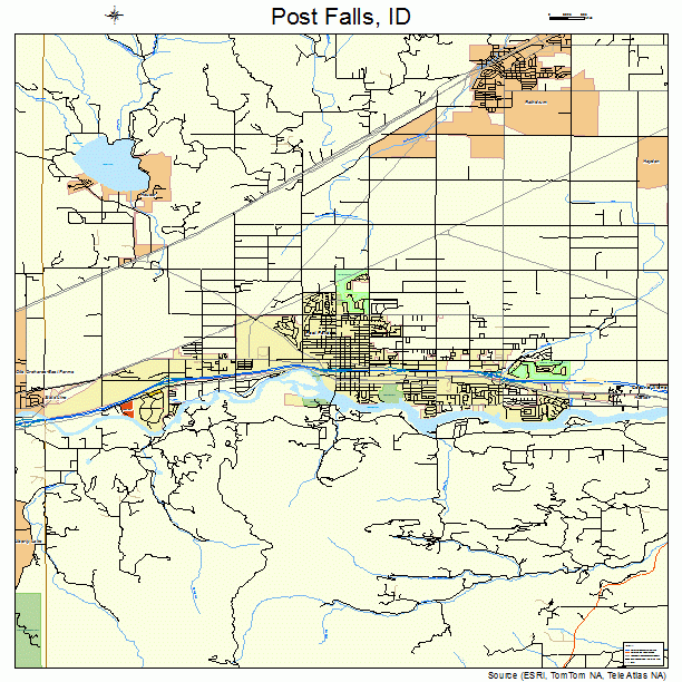 Post Falls, ID street map