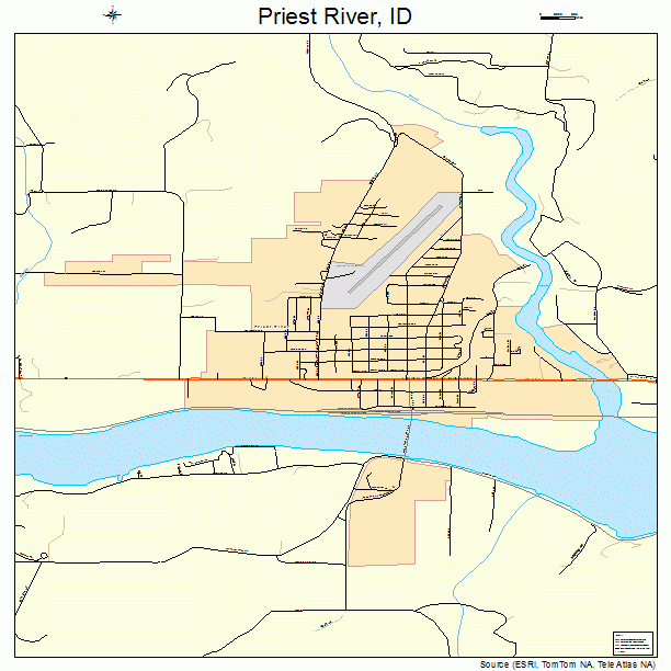 Priest River, ID street map