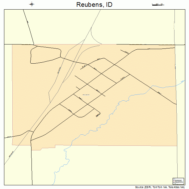 Reubens, ID street map