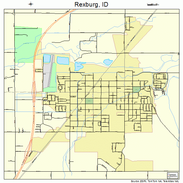 Rexburg, ID street map