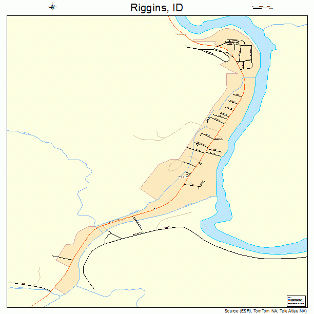 Riggins, ID street map