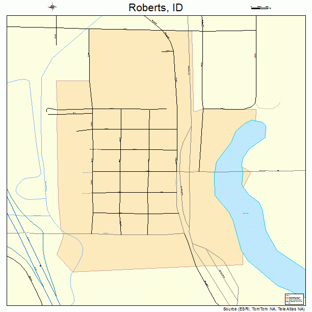 Roberts, ID street map