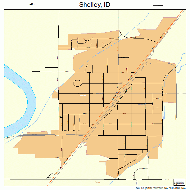 Shelley, ID street map