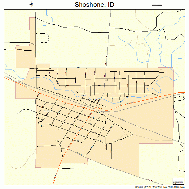 Shoshone, ID street map