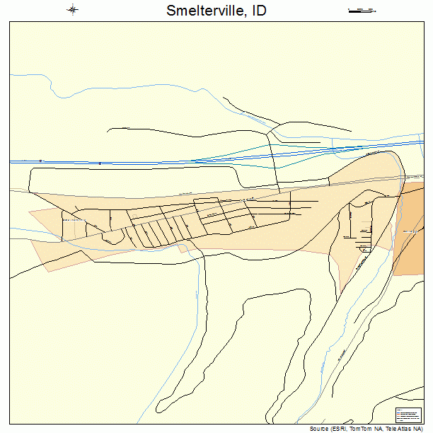 Smelterville, ID street map