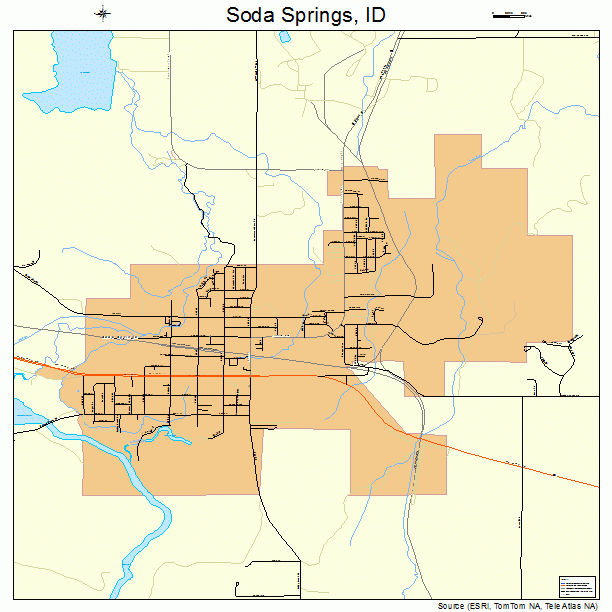 Soda Springs, ID street map