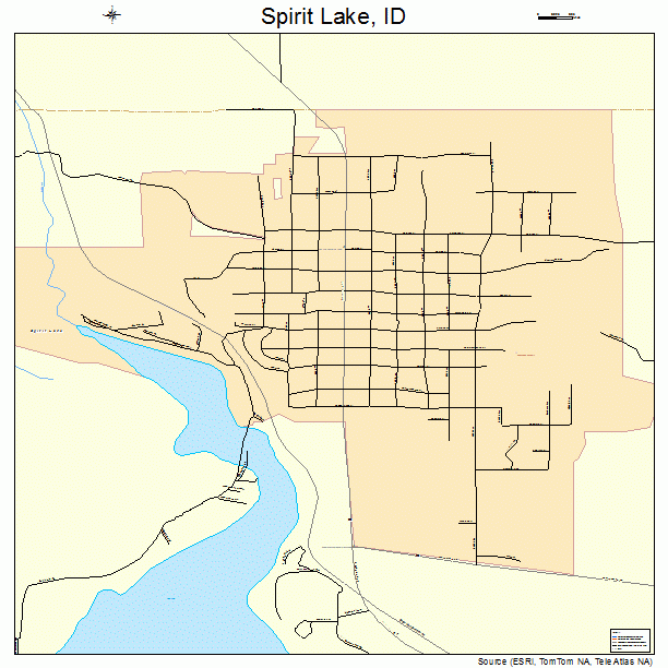 Spirit Lake, ID street map