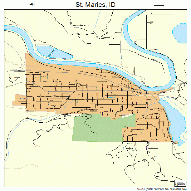 St. Maries, ID street map