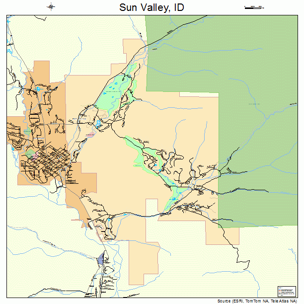 Sun Valley Idaho Street Map 1678850