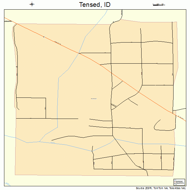 Tensed, ID street map