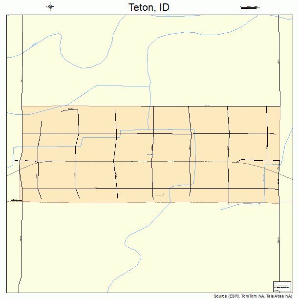 Teton, ID street map