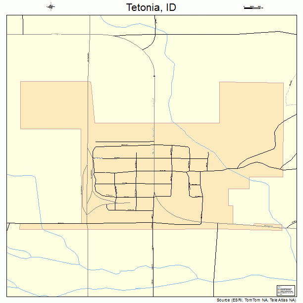 Tetonia, ID street map