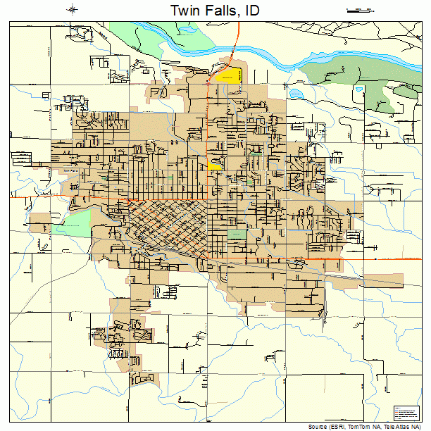 Twin Falls, ID street map