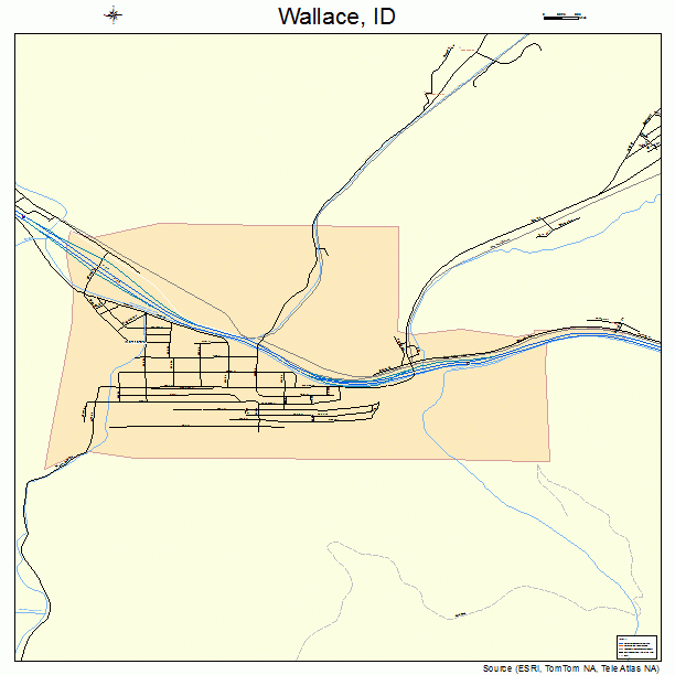 Wallace, ID street map