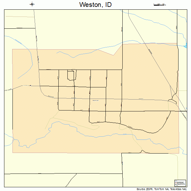 Weston, ID street map