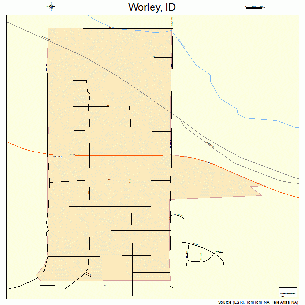 Worley, ID street map