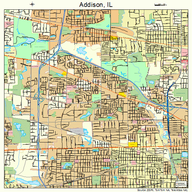 Addison, IL street map
