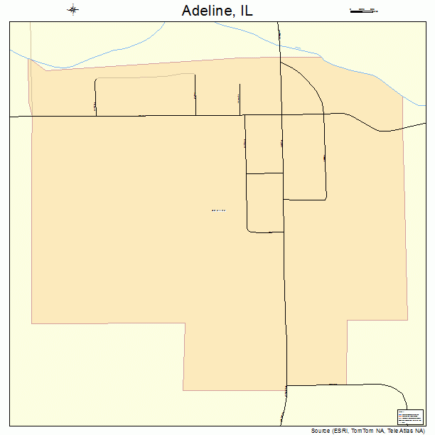 Adeline, IL street map