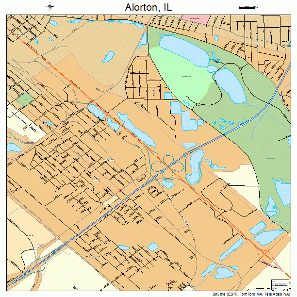 Alorton, IL street map