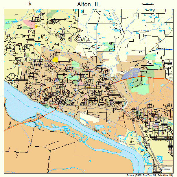 Alton, IL street map