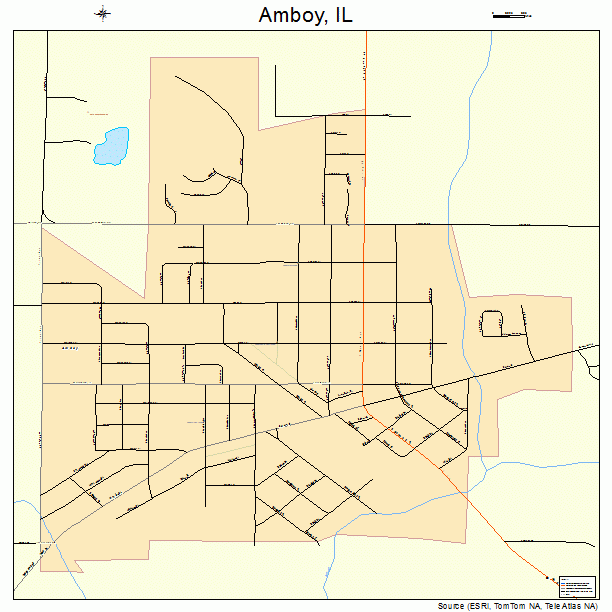 Amboy, IL street map