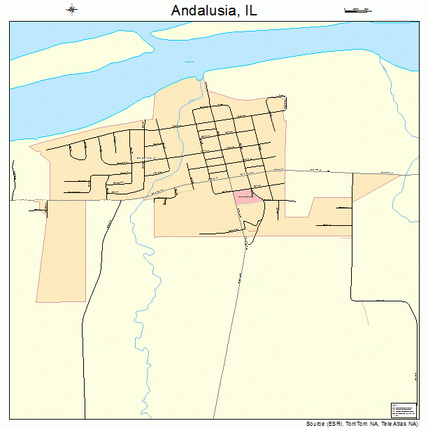 Andalusia, IL street map