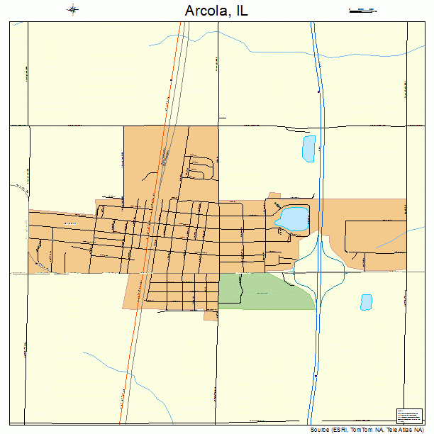 Arcola, IL street map