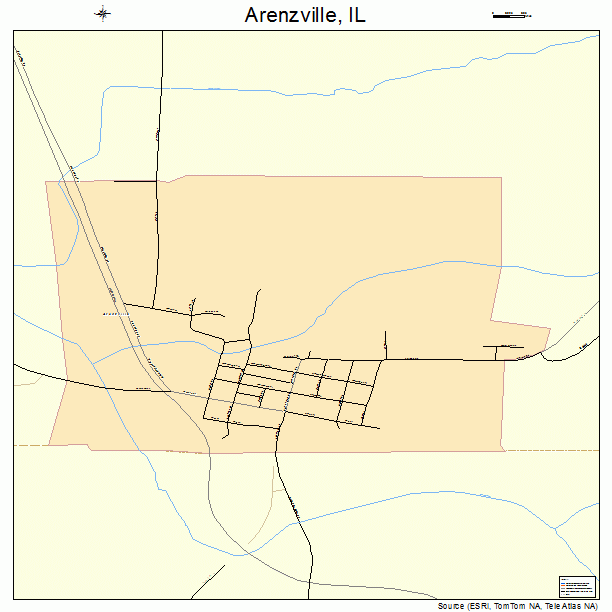Arenzville, IL street map