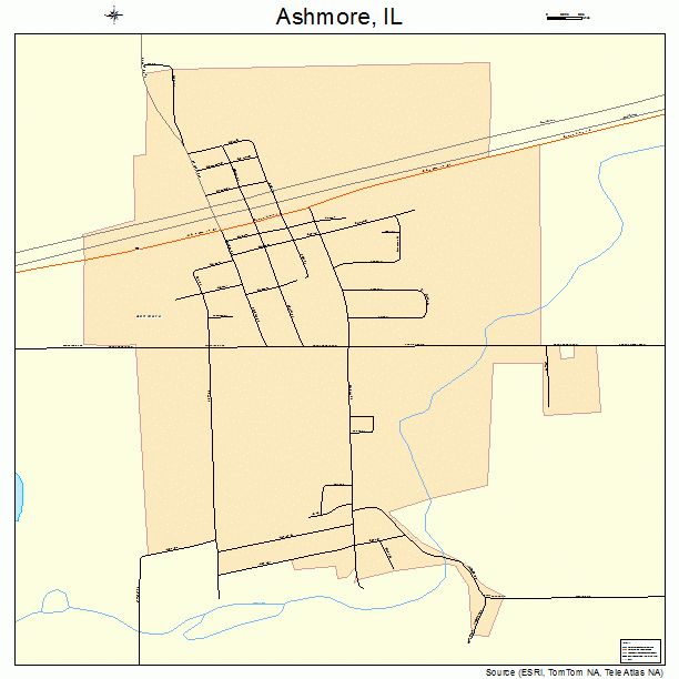 Ashmore, IL street map