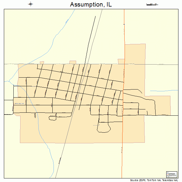 Assumption, IL street map