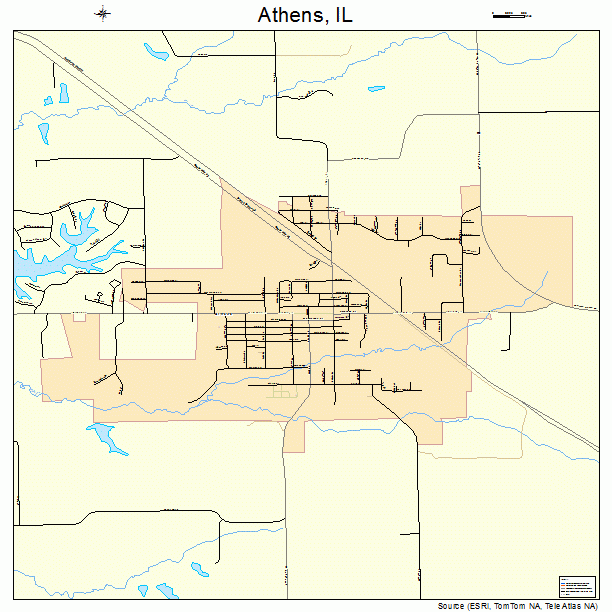 Athens, IL street map