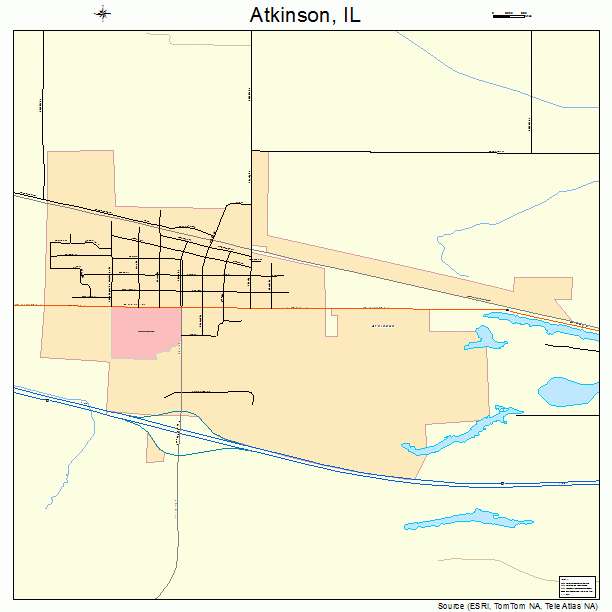 Atkinson, IL street map