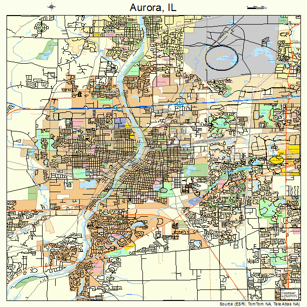 Aurora, IL street map