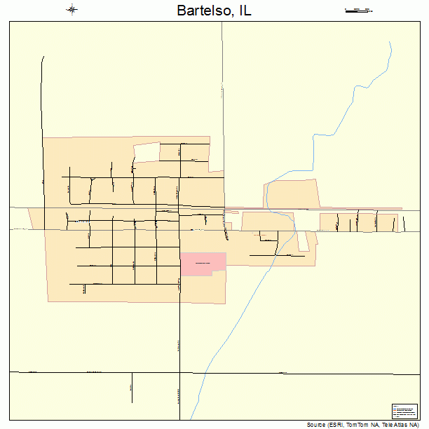 Bartelso, IL street map