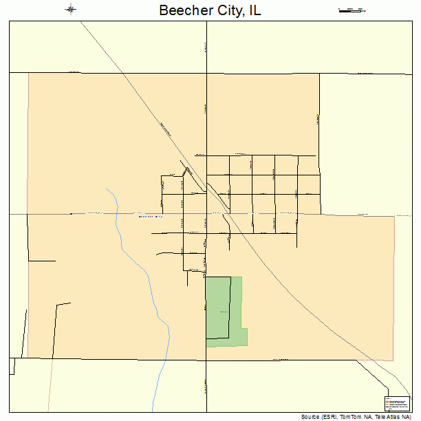 Beecher City, IL street map