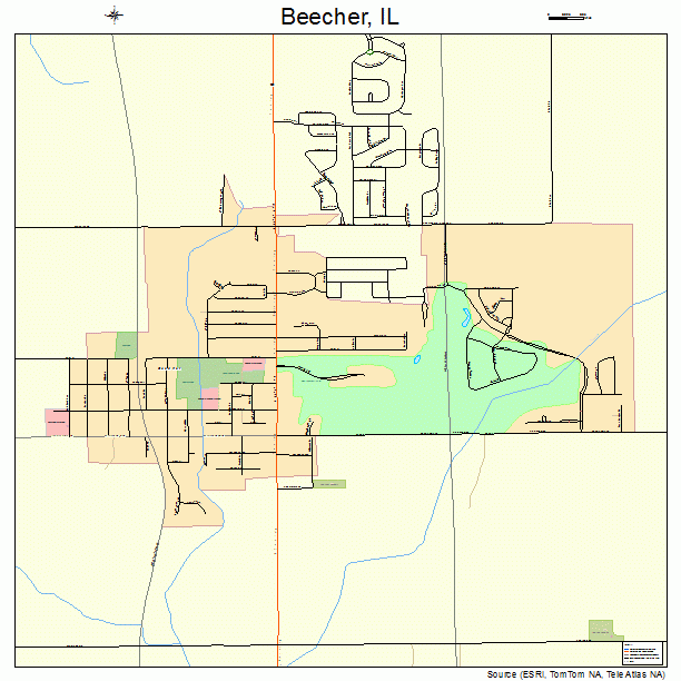 Beecher, IL street map